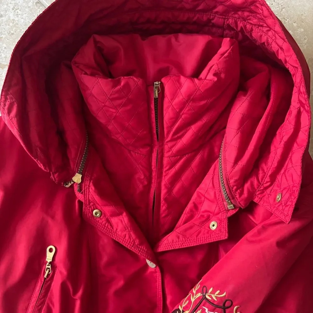 Vintage 90s Metropolis by Couloir Bright Red 1-Piece Ski Suit - Picture 4 of 13